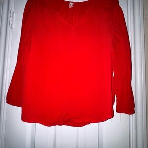 Old Navy Bright Red Long Sleeve Top